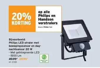 GAMMA Philips led straler met bewegingssensor en dagnachtsensor 20 w aanbieding