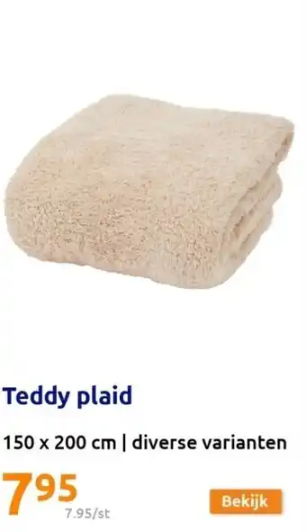Action Teddy plaid aanbieding