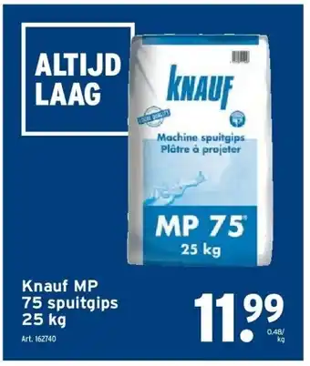 GAMMA Knauf mp 75 spuitgips 25 kg aanbieding