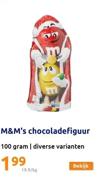 Action M&m's chocoladefiguur aanbieding