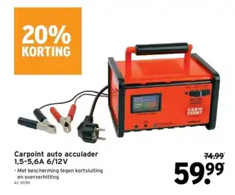 GAMMA Carpoint auto acculader 1,5-5,6a 6/12v aanbieding