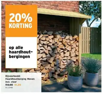 Haardhoutberging wenen incl. vloer