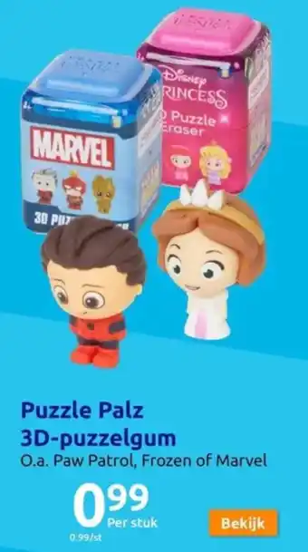 Action Puzzle Palz 3D-puzzelgum aanbieding