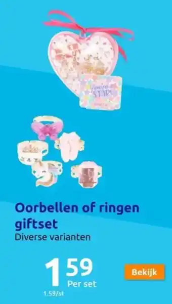 Action Oorbellen of ringen giftset aanbieding