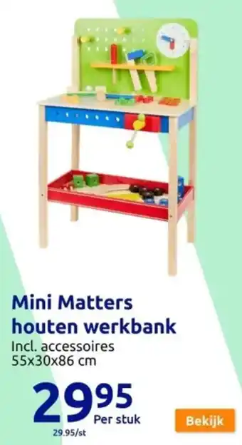 Action Mini Matters houten werkbank aanbieding