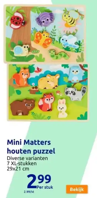 Mini Matters houten puzzel
