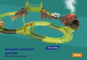 Action Dinopark autobaan speelset aanbieding