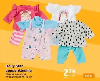 Action Dolly Star poppenkleding aanbieding