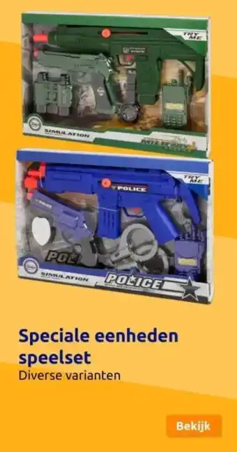 Action Speciale eenheden speelset aanbieding
