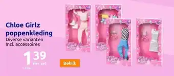 Action Chloe Girlz poppenkleding aanbieding