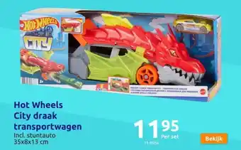 Action Hot Wheels City draak transportwagen aanbieding