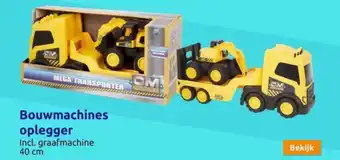 Action Bouwmachines oplegger aanbieding