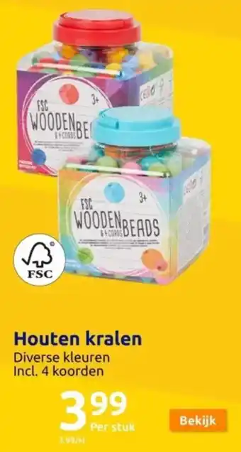 Action Houten kralen aanbieding