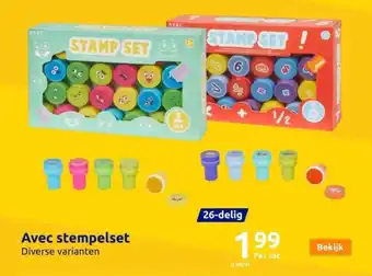 Action Avec stempelset aanbieding