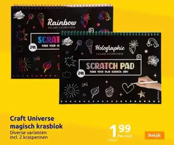 Action Craft Universe magisch krasblok aanbieding