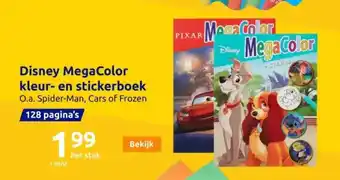 Action Disney MegaColor kleur- en stickerboek aanbieding