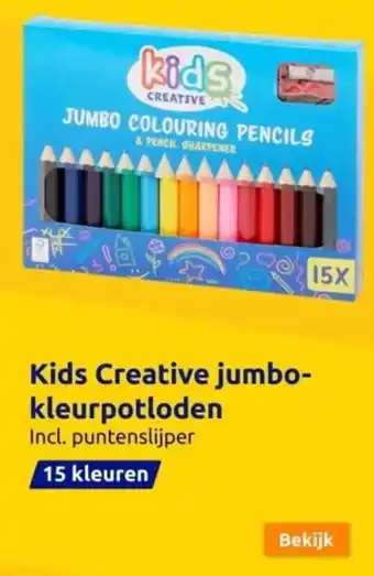 Action Kids Creative jumbo- kleurpotloden aanbieding