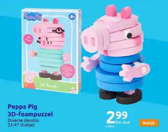 Action Peppa Pig 3D-foampuzzel aanbieding