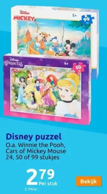Action Disney puzzel aanbieding