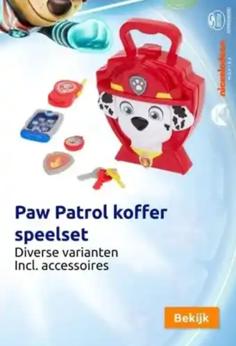 Action Paw Patrol koffer speelset aanbieding