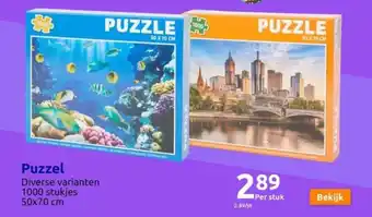 Action Puzzel 50x70 cm aanbieding
