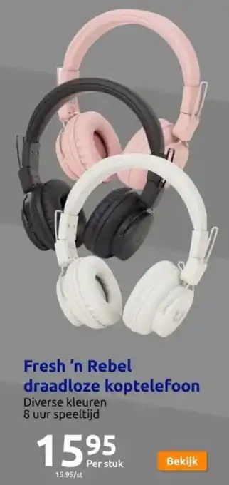 Action Fresh 'n Rebel draadloze koptelefoon aanbieding