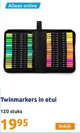Action Twinmarkers in etui aanbieding