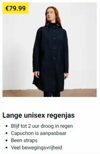 Decathlon Lange unisex regenjas aanbieding