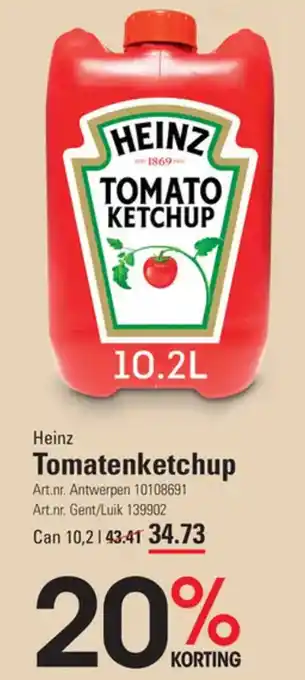 Sligro Heinz Tomatenketchup aanbieding