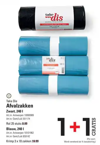 Sligro Take Dis Afvalzakken aanbieding
