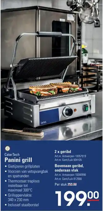 Sligro Cater Tech Panini grill aanbieding