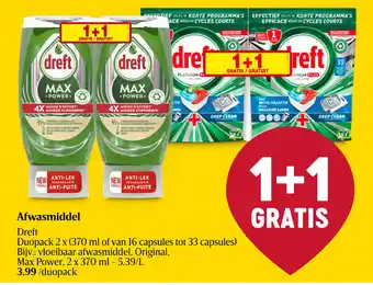 Delhaize Afwasmiddel Dreft aanbieding