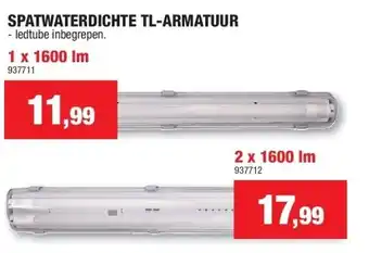 Hubo Spatwaterdichte tl-armatuur aanbieding