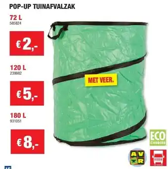 Hubo Pop-up tuinafvalzak 72 l aanbieding