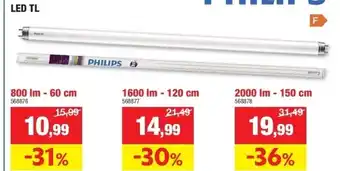 Hubo Led tl 800 lm - 60 cm aanbieding