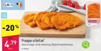 ALDI Praagse schnitzel 500g aanbieding