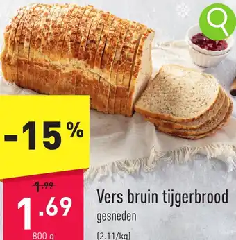ALDI Vers bruin tijgerbrood 800g aanbieding