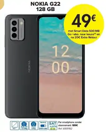 Carrefour Nokia g22 128 gb aanbieding