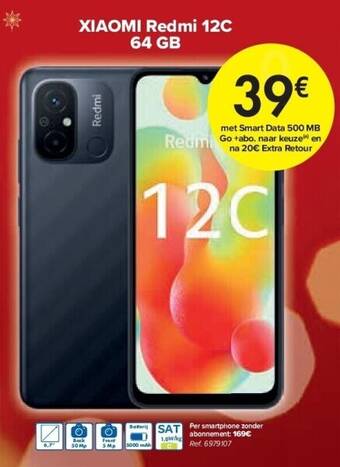 Carrefour Xiaomi redmi 12c 64 gb aanbieding