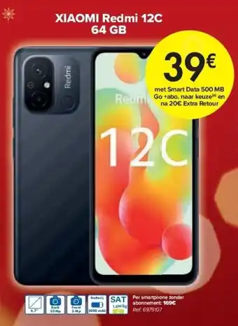 Carrefour Xiaomi redmi 12c 64 gb aanbieding