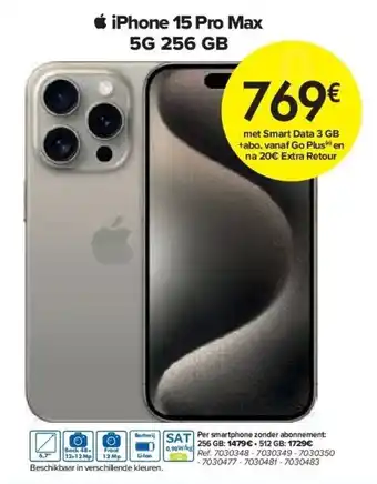Iphone 15 pro max 5g 256 gb