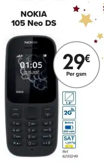 Carrefour Nokia 105 neo ds aanbieding