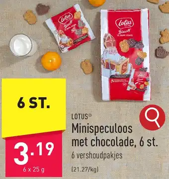 ALDI Minispeculoos met chocolade, 6 st. aanbieding
