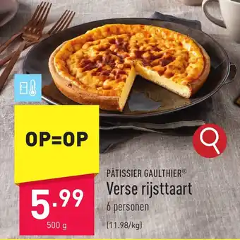 ALDI Verse rijsttaart 500 g aanbieding