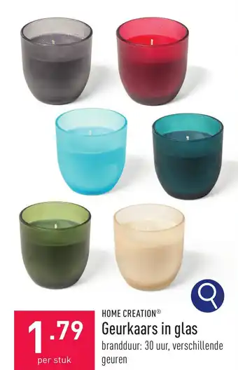 ALDI Geurkaars in glas aanbieding