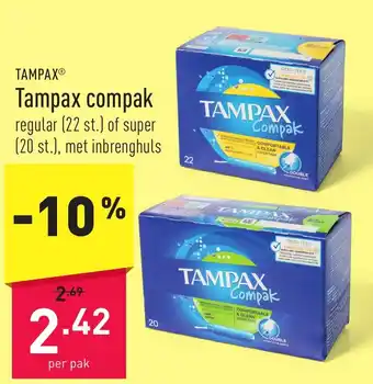 ALDI Tampax compak aanbieding