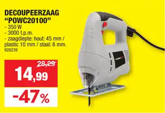 Hubo DECOUPEERZAAG "POWC20100" aanbieding