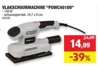 VLAKSCHUURMACHINE "POWC40100"