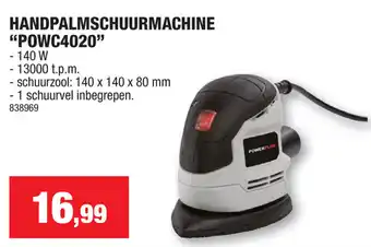 Hubo HANDPALMSCHUURMACHINE "POWC4020" aanbieding