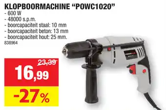Hubo KLOPBOORMACHINE "POWC1020" aanbieding